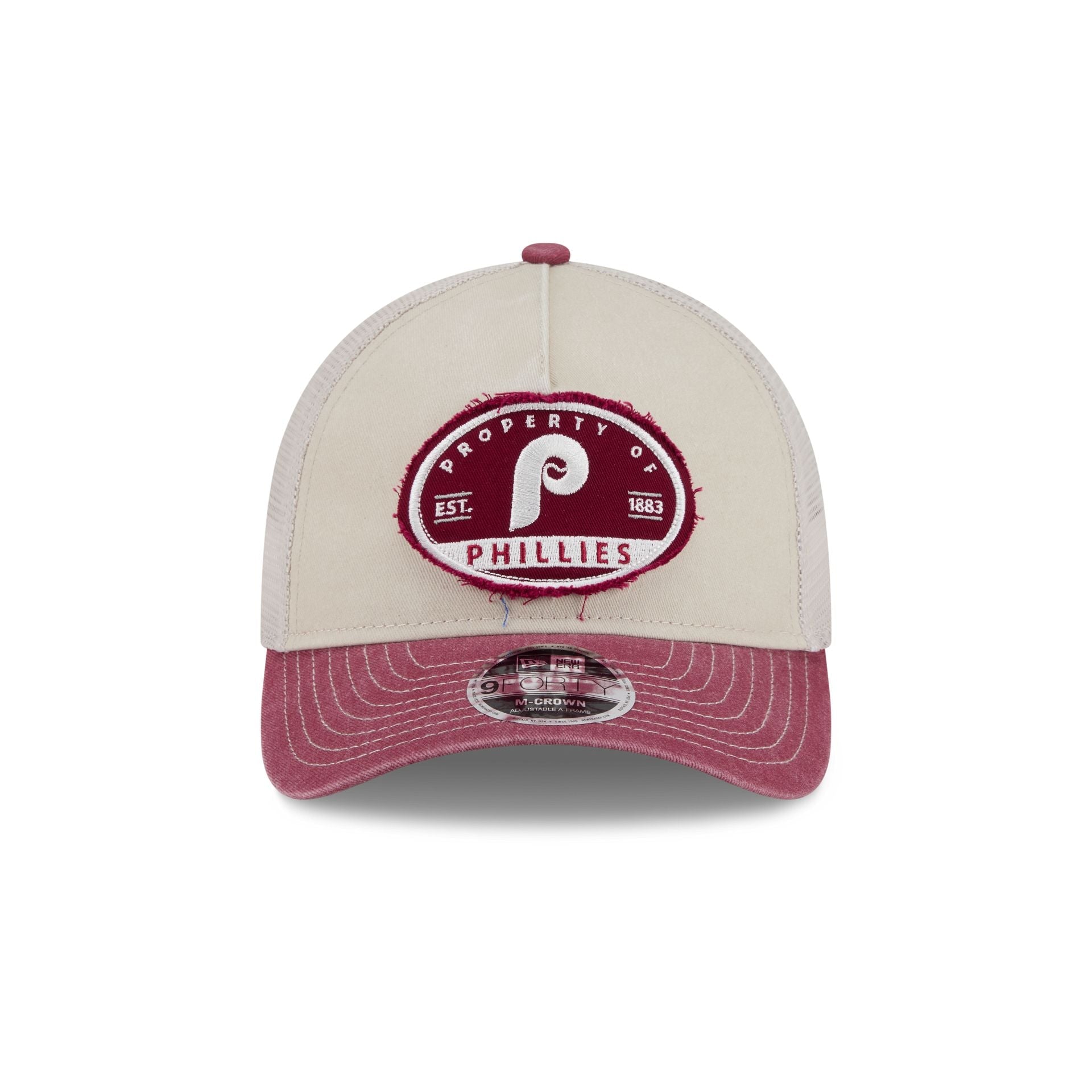 Philadelphia Phillies Frayed 9FORTY M-Crown A-Frame Trucker Hat