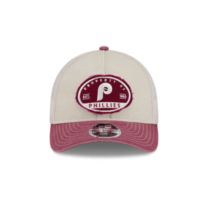 Philadelphia Phillies Frayed 9FORTY M-Crown A-Frame Trucker Hat