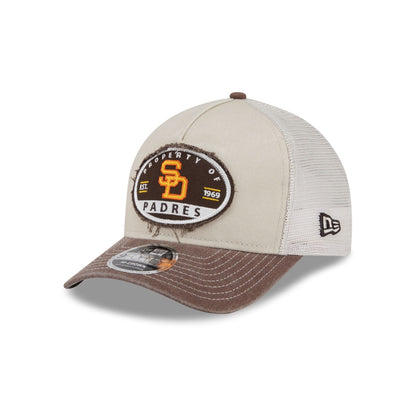 San Diego Padres Frayed 9FORTY M-Crown A-Frame Trucker Hat