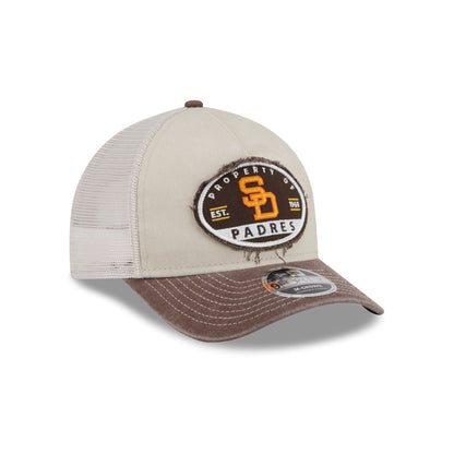 San Diego Padres Frayed 9FORTY M-Crown A-Frame Trucker Hat