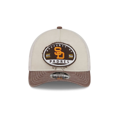 San Diego Padres Frayed 9FORTY M-Crown A-Frame Trucker Hat