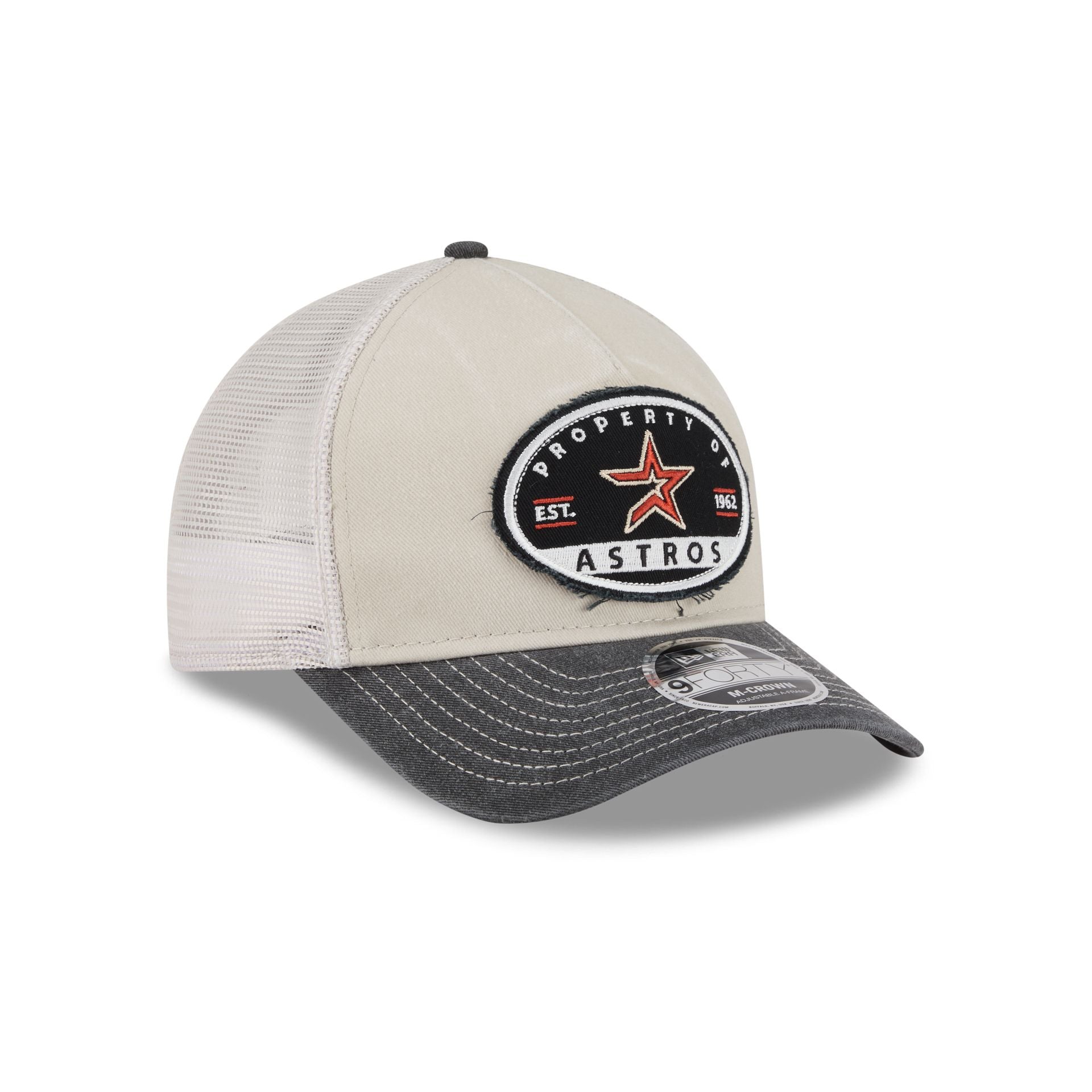 Houston Astros Frayed 9FORTY M-Crown A-Frame Trucker Hat