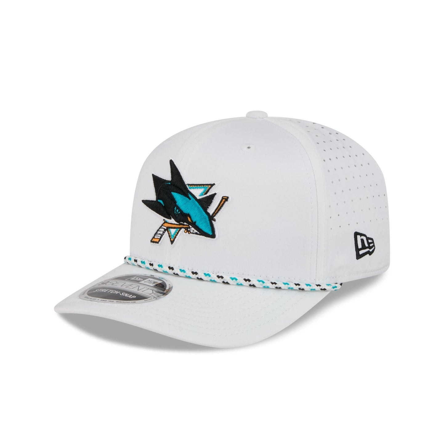 San Jose Sharks Optic White Performance Rope 9SEVENTY Stretch-Snap Hat