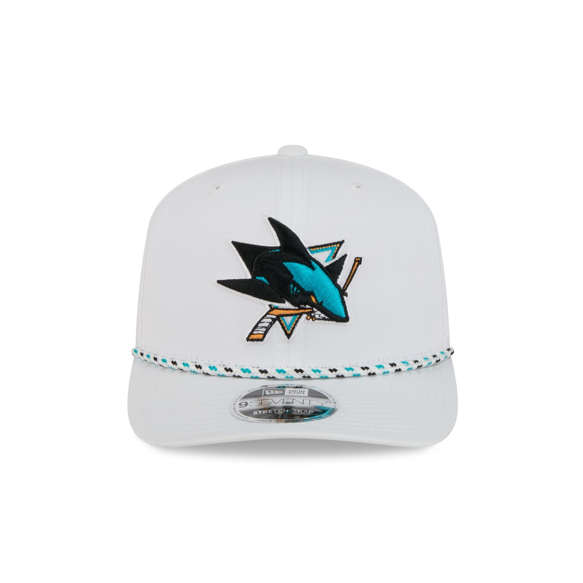 San Jose Sharks Optic White Performance Rope 9SEVENTY Stretch-Snap Hat