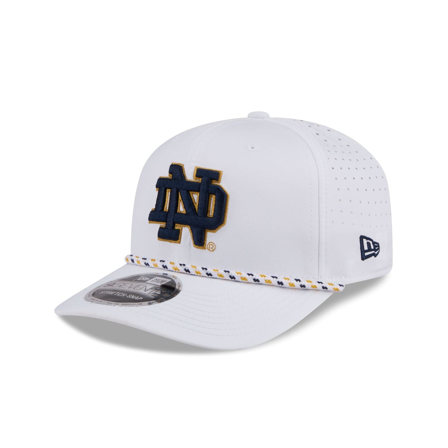 Notre Dame Fighting Irish Optic White Performance Rope 9SEVENTY Stretch-Snap Hat