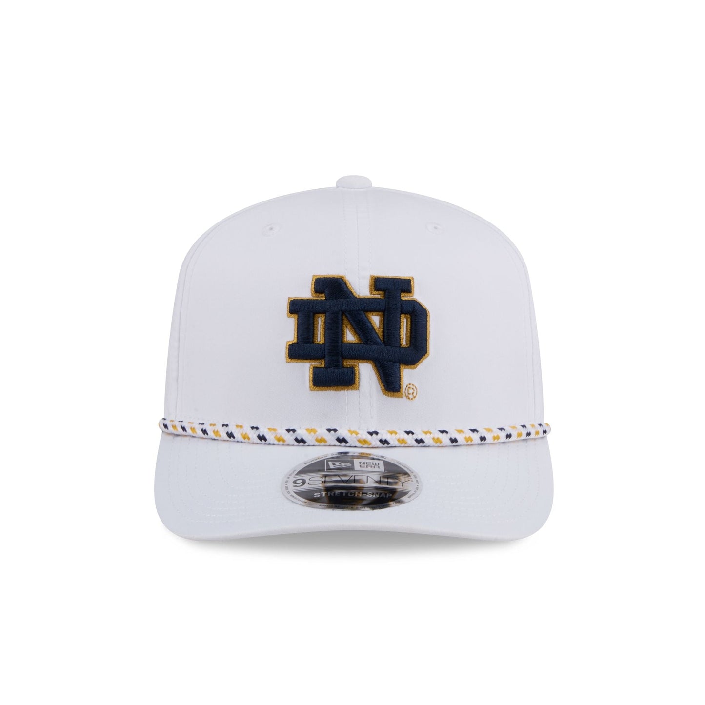 Notre Dame Fighting Irish Optic White Performance Rope 9SEVENTY Stretch-Snap Hat