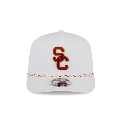 USC Trojans Optic White Performance Rope 9SEVENTY Stretch-Snap Hat