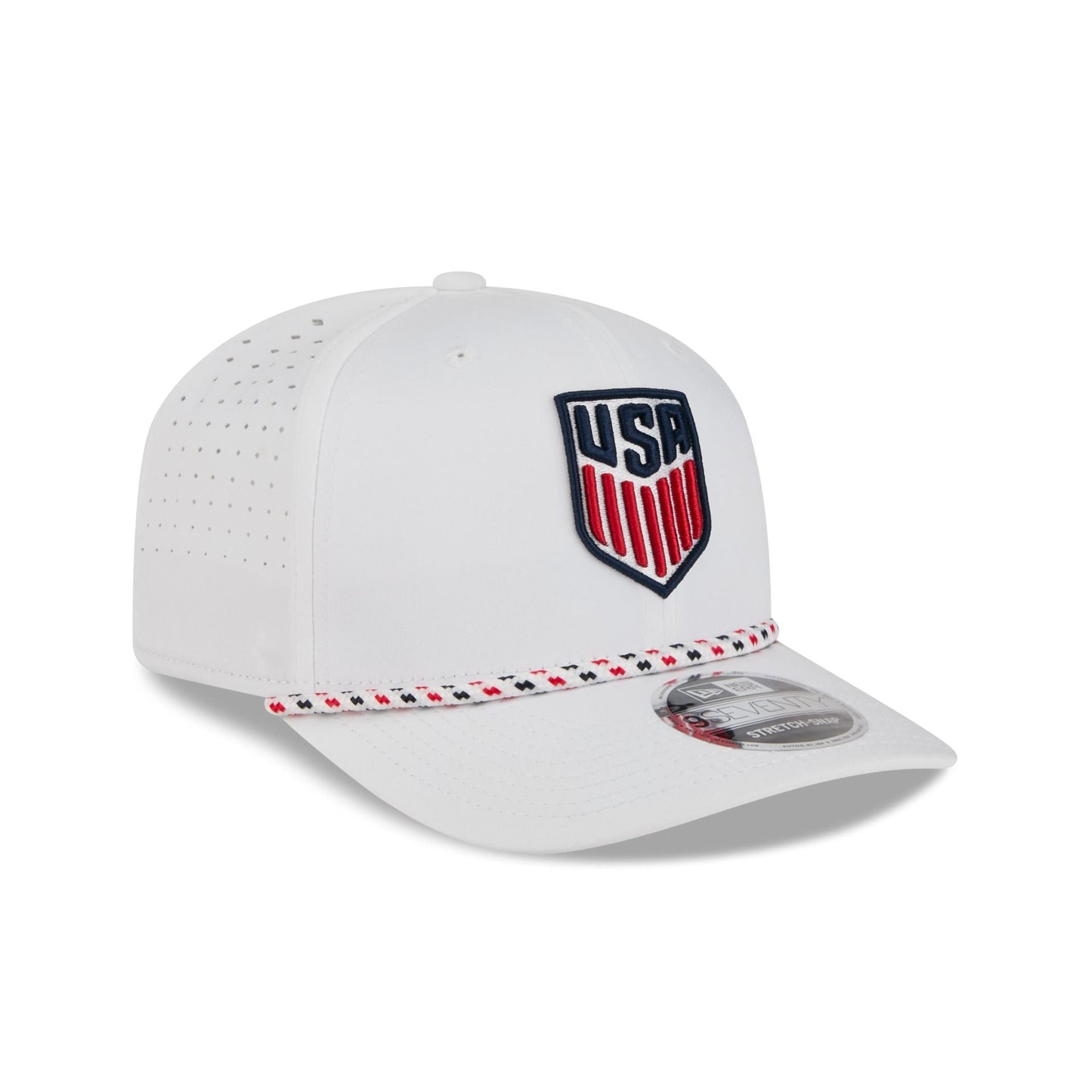 U.S. Soccer Men's National Team Optic White Performance Rope 9SEVENTY Stretch-Snap Hat