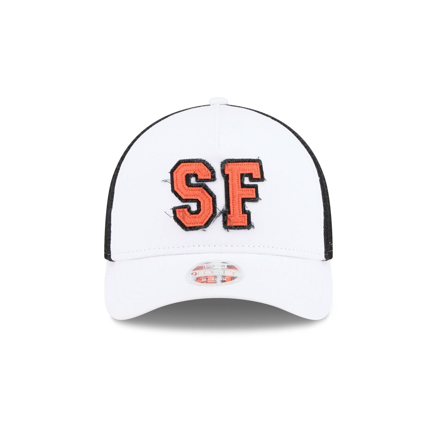 San Francisco Giants Optic White Felt Logo Women's 9FORTY M-Crown A-Frame Trucker Hat