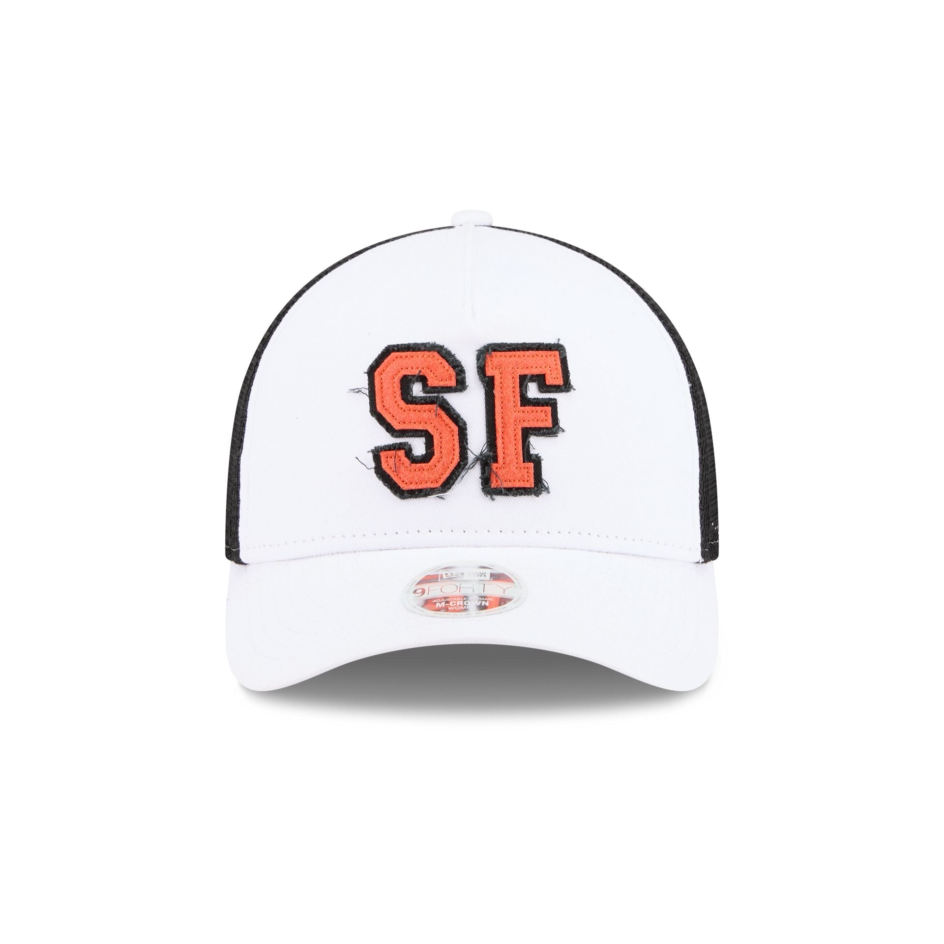 San Francisco Giants Optic White Felt Logo Women's 9FORTY M-Crown A-Frame Trucker Hat