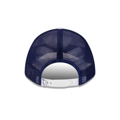 Los Angeles Dodgers Optic White Felt Logo Women's 9FORTY M-Crown A-Frame Trucker Hat