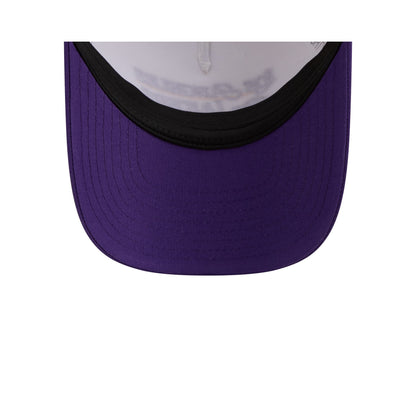 Los Angeles Lakers Retro Chrome Women's White 9FORTY M-Crown A-Frame Trucker Hat