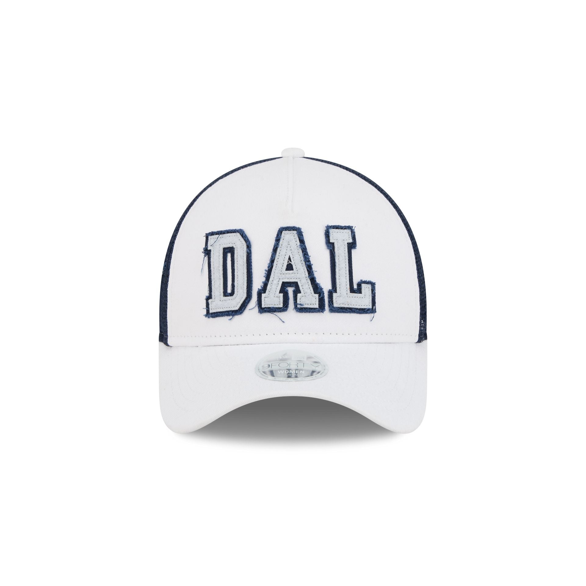 Dallas Cowboys Optic White Felt Logo Women's 9FORTY M-Crown A-Frame Trucker Hat