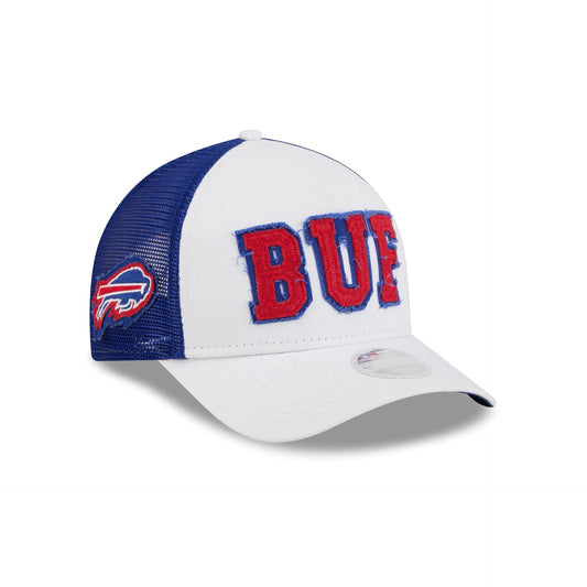 Buffalo Bills Optic White Felt Logo Women's 9FORTY M-Crown A-Frame Trucker Hat
