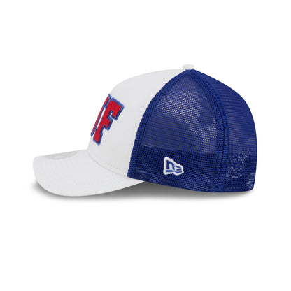 Buffalo Bills Optic White Felt Logo Women's 9FORTY M-Crown A-Frame Trucker Hat