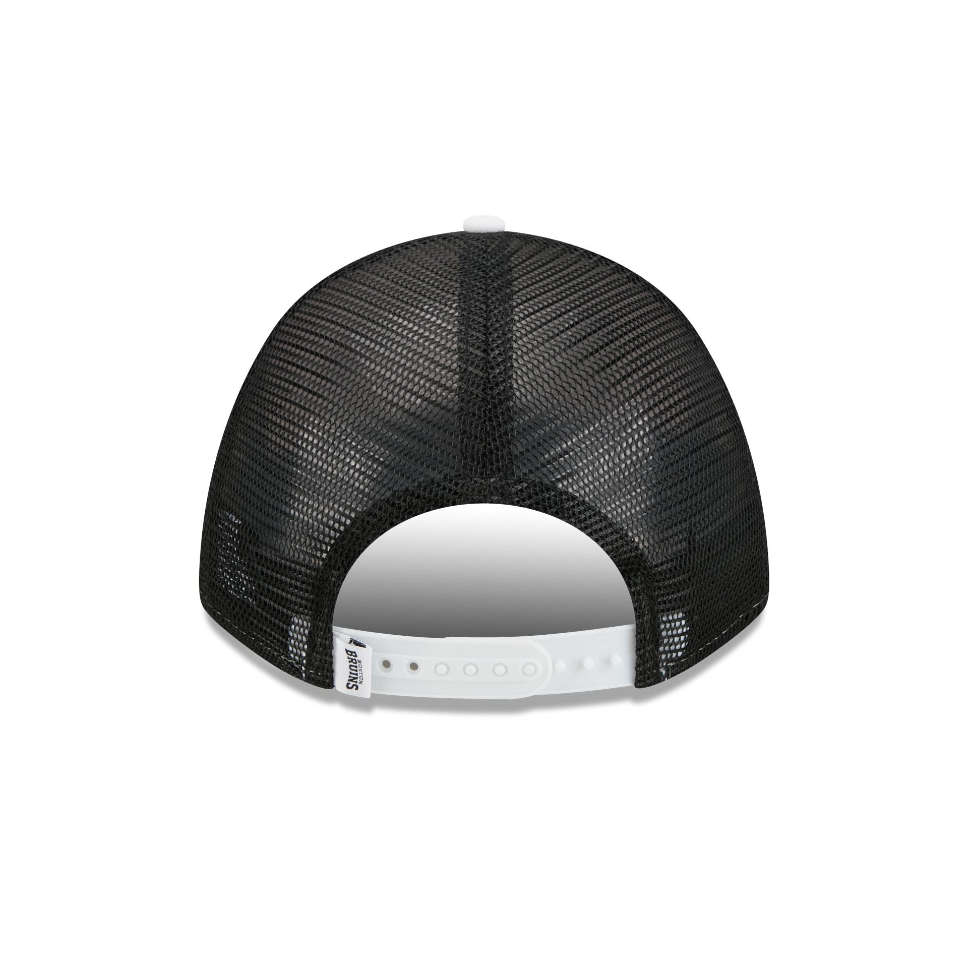 Boston Bruins Optic White Felt Logo Women's 9FORTY M-Crown A-Frame Trucker Hat