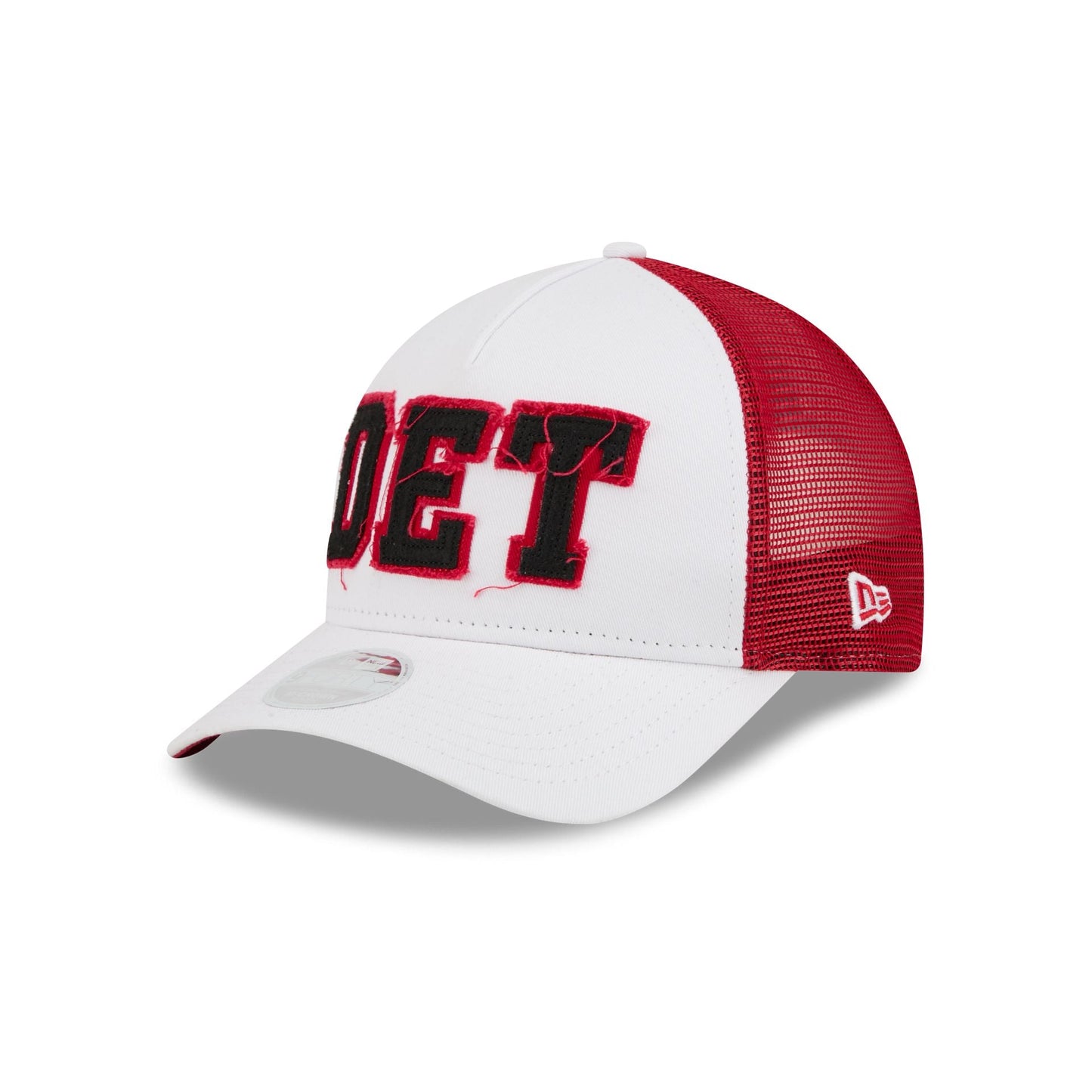 Detroit Red Wings Optic White Felt Logo Women's 9FORTY M-Crown A-Frame Trucker Hat