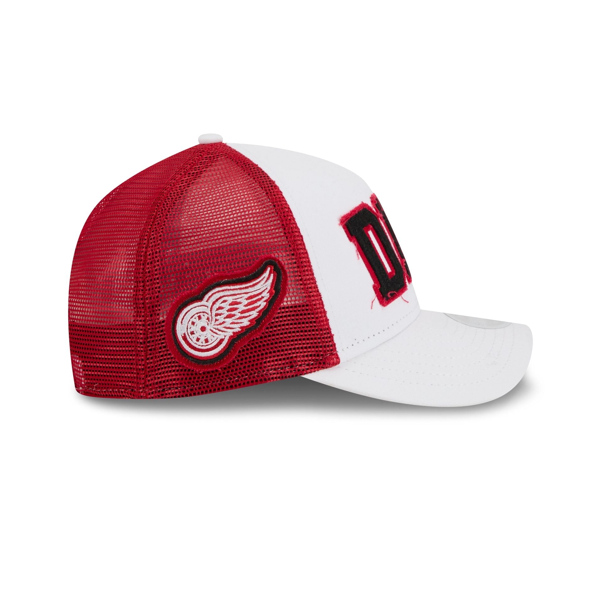 Detroit Red Wings Optic White Felt Logo Women's 9FORTY M-Crown A-Frame Trucker Hat