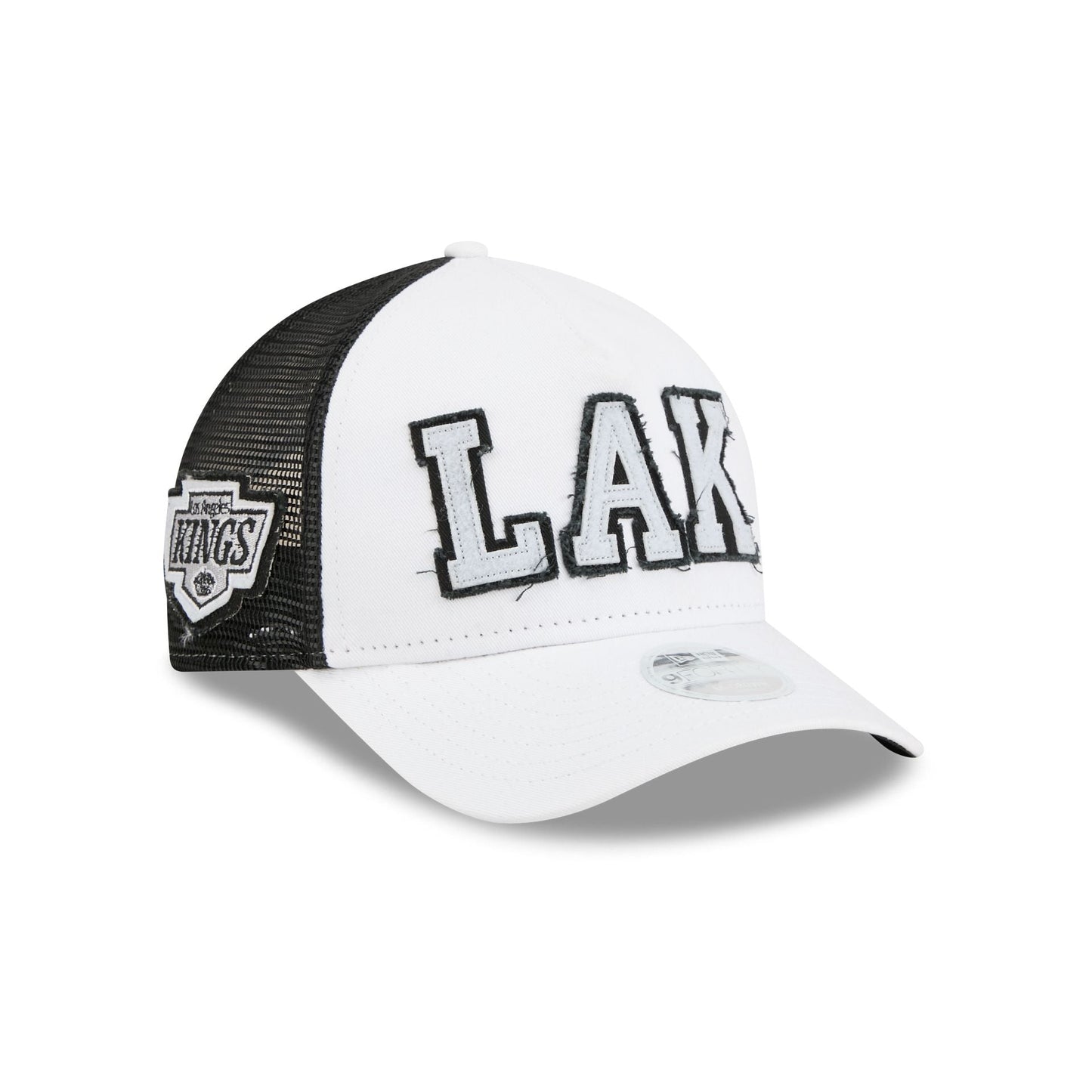 Los Angeles Kings Optic White Felt Logo Women's 9FORTY M-Crown A-Frame Trucker Hat