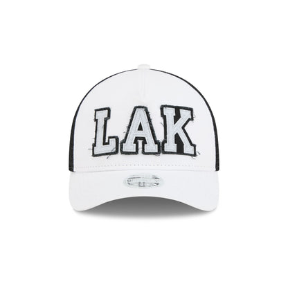 Los Angeles Kings Optic White Felt Logo Women's 9FORTY M-Crown A-Frame Trucker Hat