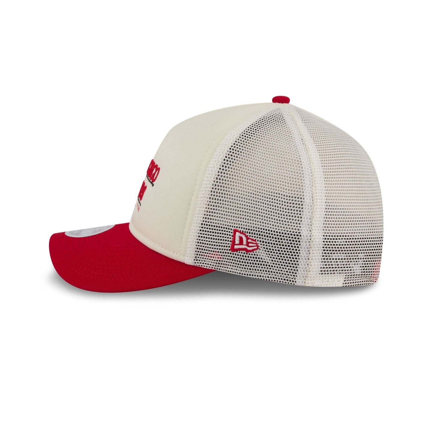 San Francisco 49ers Retro Chrome Women's White 9FORTY M-Crown A-Frame Trucker Hat