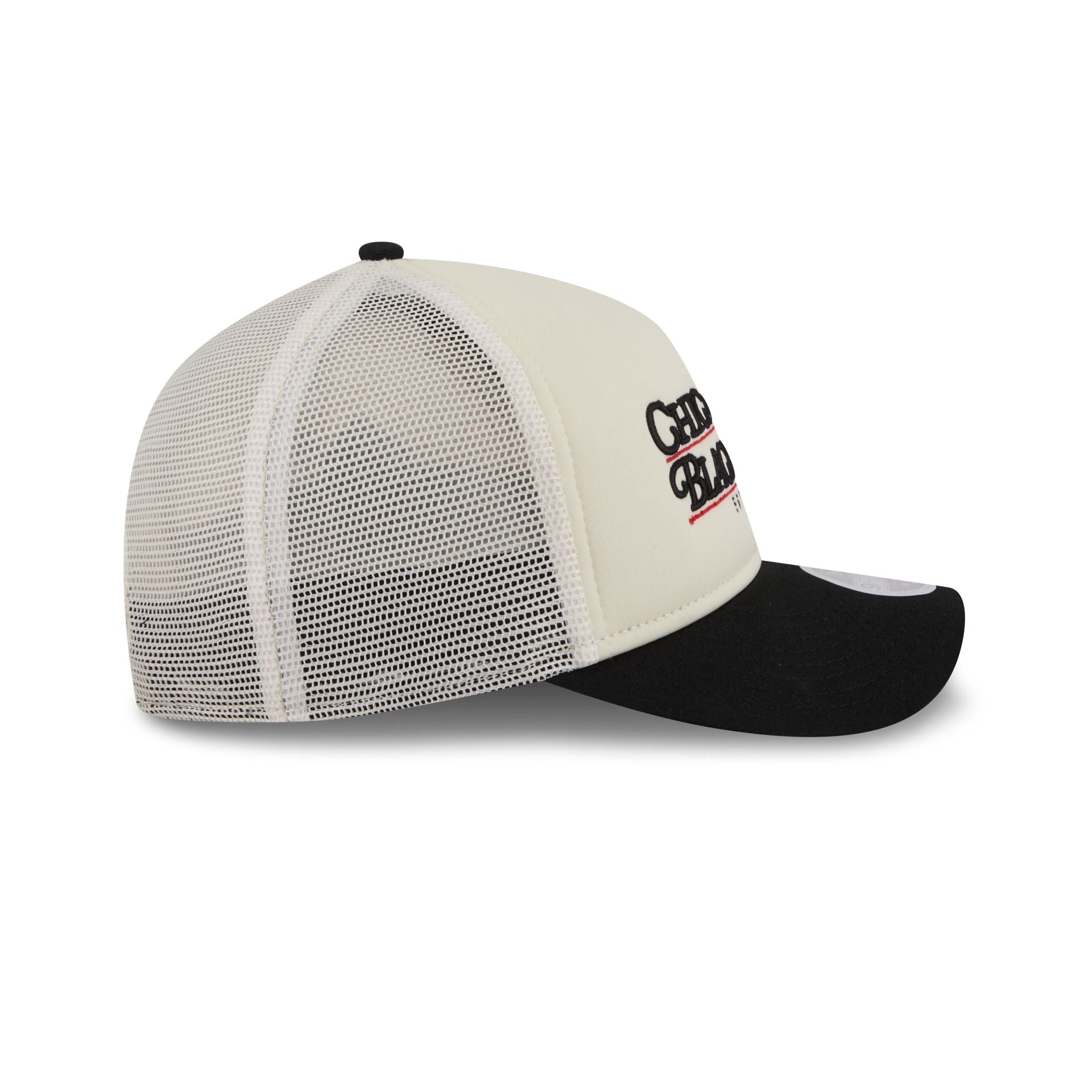 Chicago Blackhawks Retro Chrome Women's White 9FORTY M-Crown A-Frame Trucker Hat