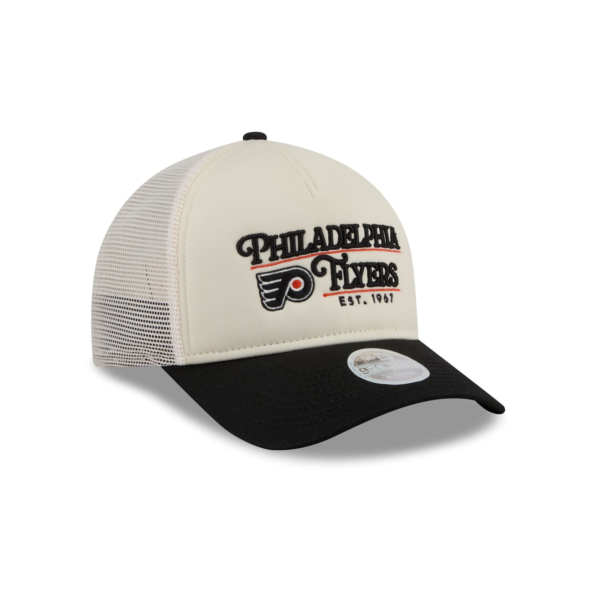 Philadelphia Flyers Retro Chrome Women's White 9FORTY M-Crown A-Frame Trucker Hat