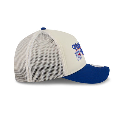 New York Rangers Retro Chrome Women's White 9FORTY M-Crown A-Frame Trucker Hat