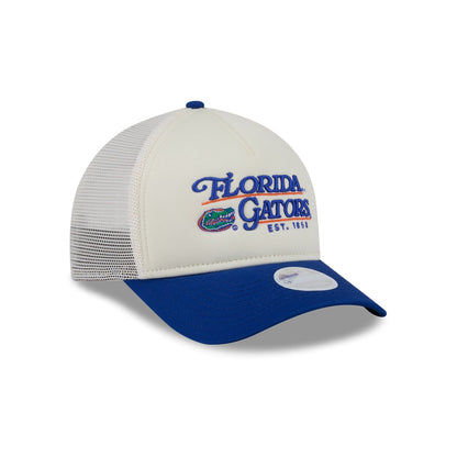 Florida Gators Retro Chrome Women's White 9FORTY M-Crown A-Frame Trucker Hat