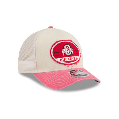 Ohio State Buckeyes Frayed 9FORTY M-Crown A-Frame Trucker Hat