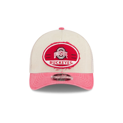 Ohio State Buckeyes Frayed 9FORTY M-Crown A-Frame Trucker Hat