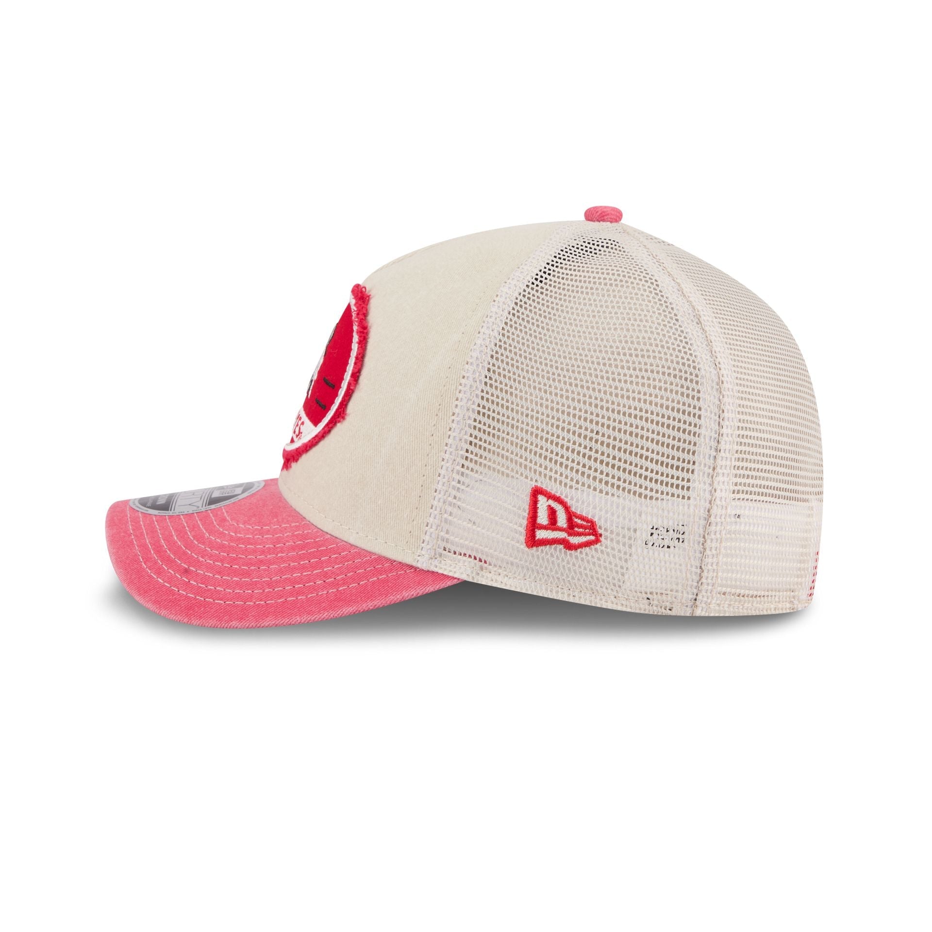 Ohio State Buckeyes Frayed 9FORTY M-Crown A-Frame Trucker Hat