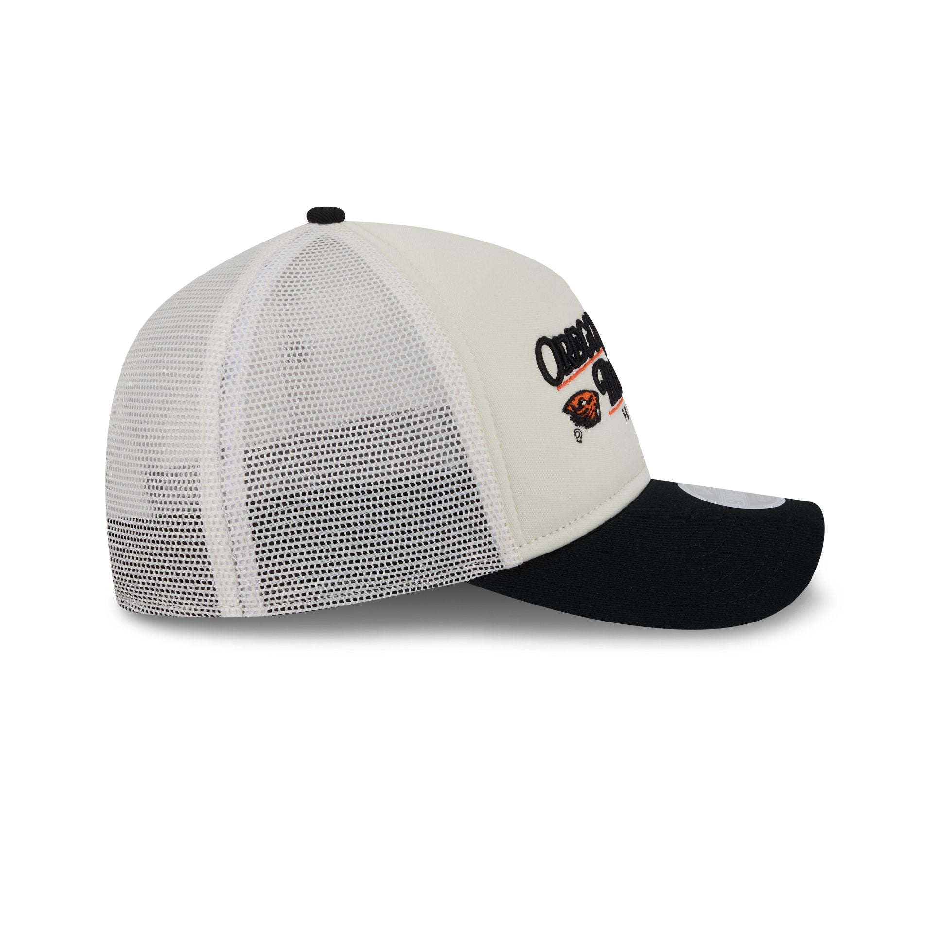 Oregon State Beavers Retro Chrome Women's White 9FORTY M-Crown A-Frame Trucker Hat