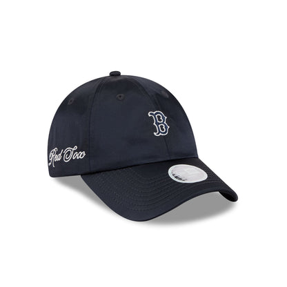 Boston Red Sox Satin Open Back Ponytail Adjustable Hat