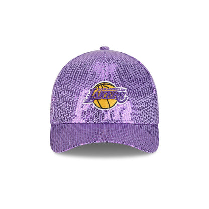 Los Angeles Lakers Sequin Women's 9FORTY M-Crown Snapback Hat
