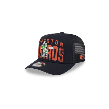 Houston Astros Logo Fade Kids 9FIFTY A-Frame Trucker Hat
