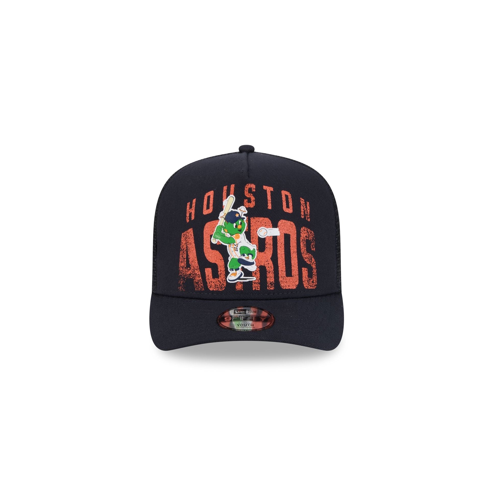 Houston Astros Logo Fade Kids 9FIFTY A-Frame Trucker Hat