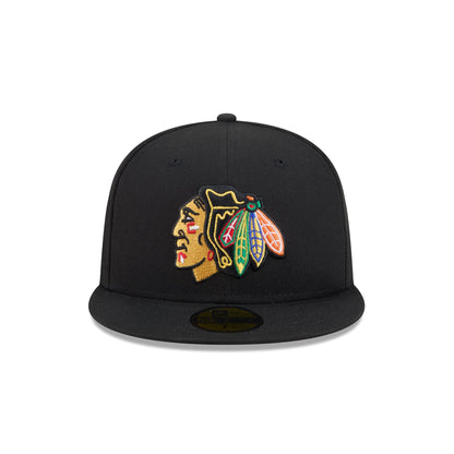 Chicago Blackhawks Rear Wordmark 59FIFTY Fitted Hat