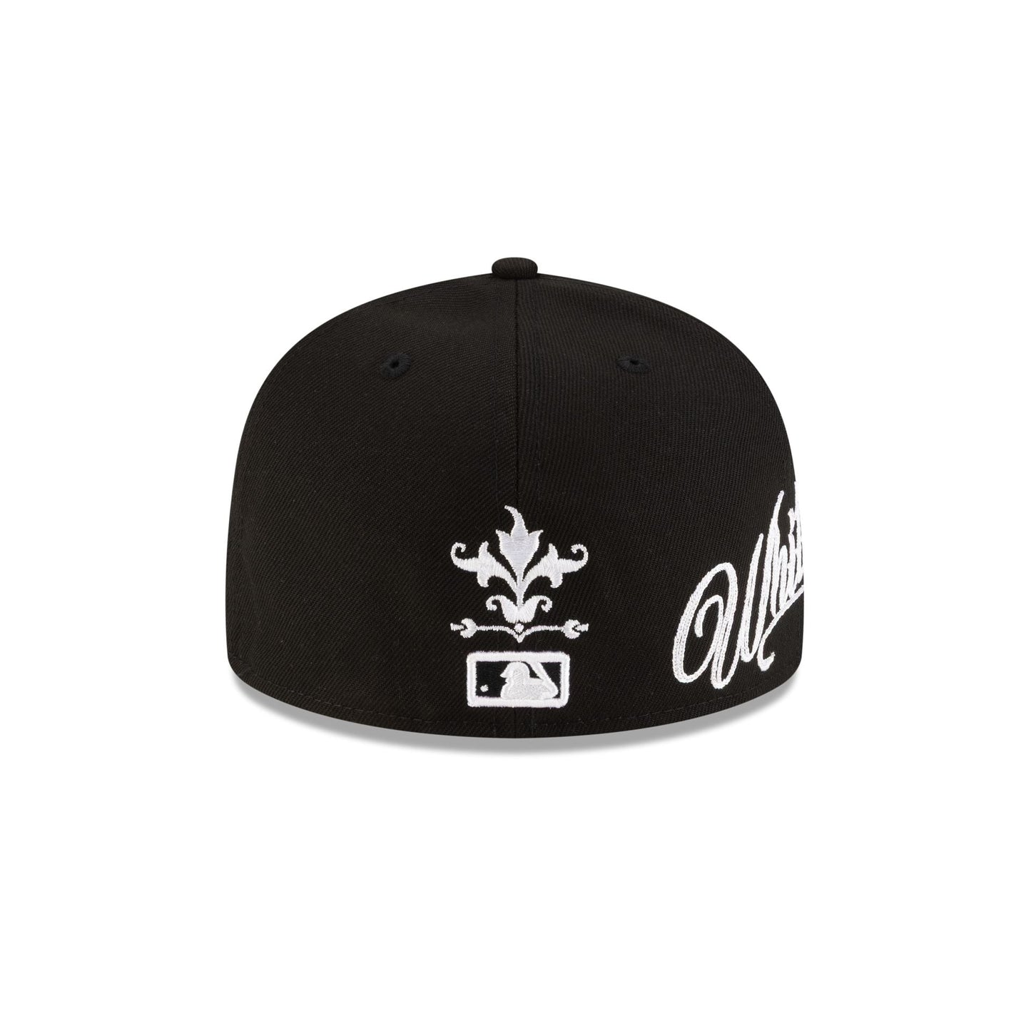 Chicago White Sox Script Black and White 59FIFTY Fitted Hat
