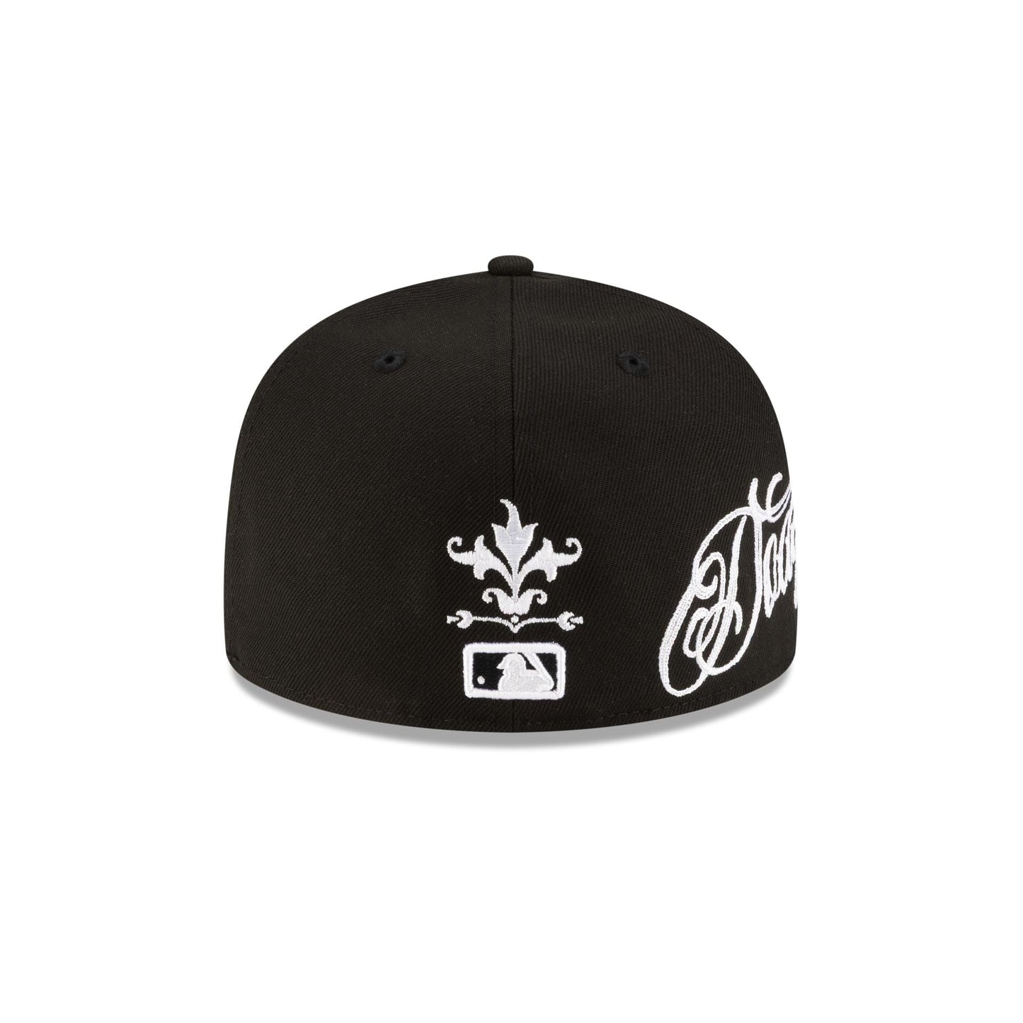 Los Angeles Dodgers Script Black and White 59FIFTY Fitted Hat