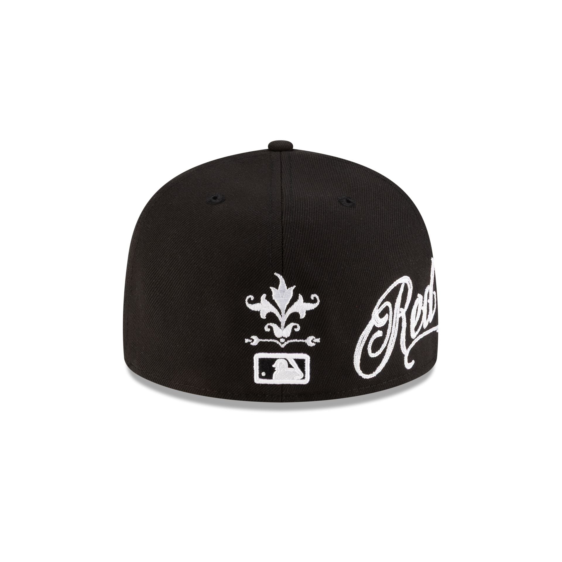 Boston Red Sox Script Black and White 59FIFTY Fitted Hat