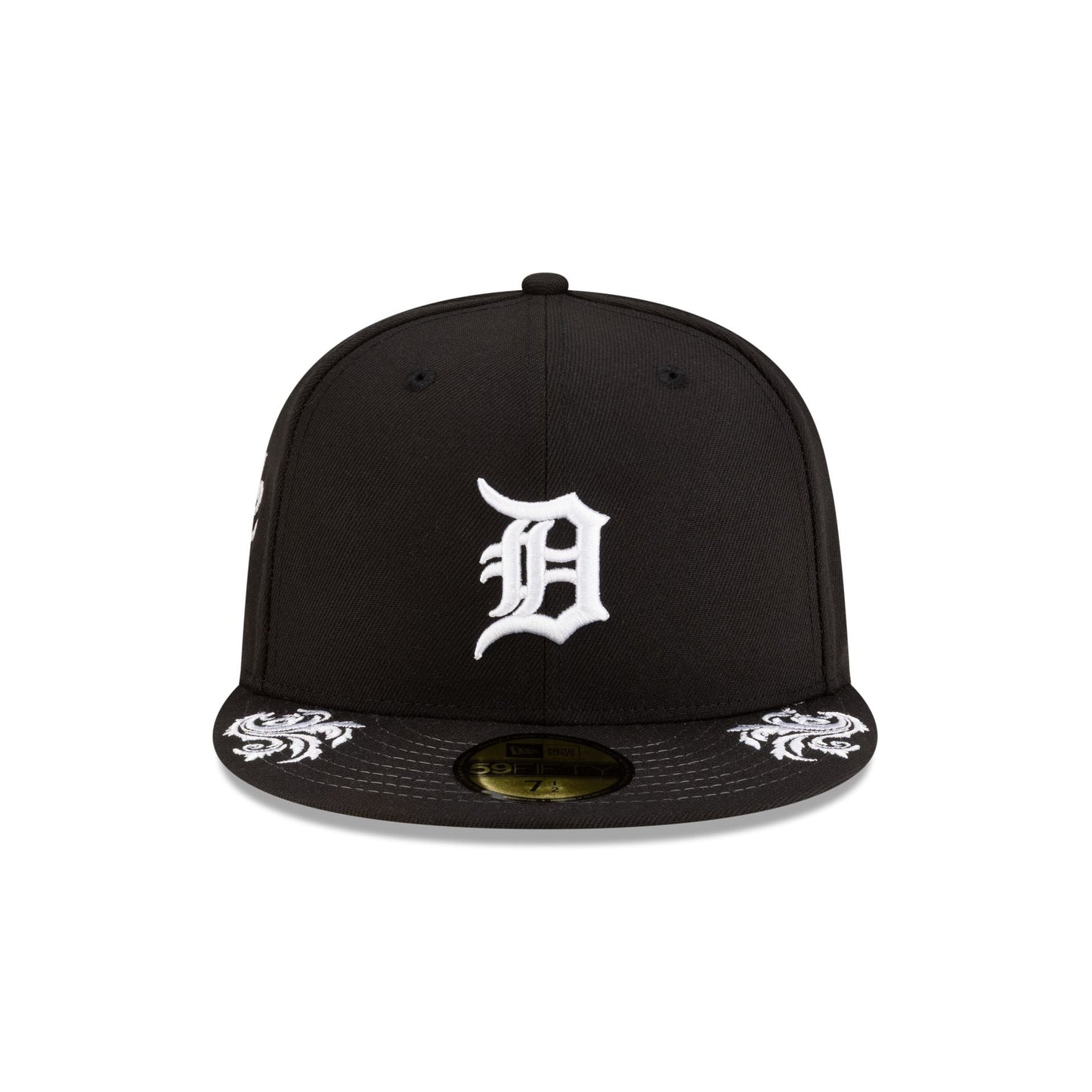 Detroit Tigers Script Black and White 59FIFTY Fitted Hat