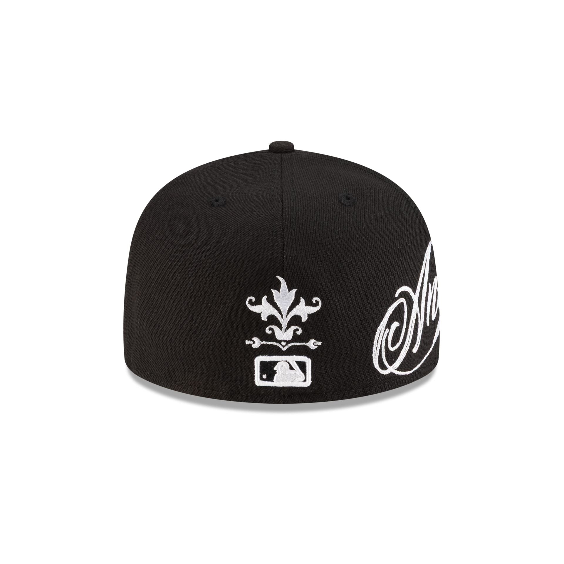 Los Angeles Angels Script Black and White 59FIFTY Fitted Hat