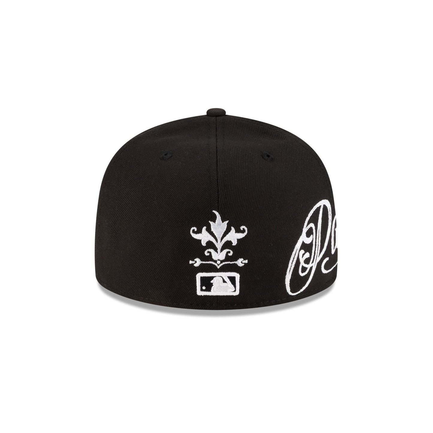 San Diego Padres Script Black and White 59FIFTY Fitted Hat