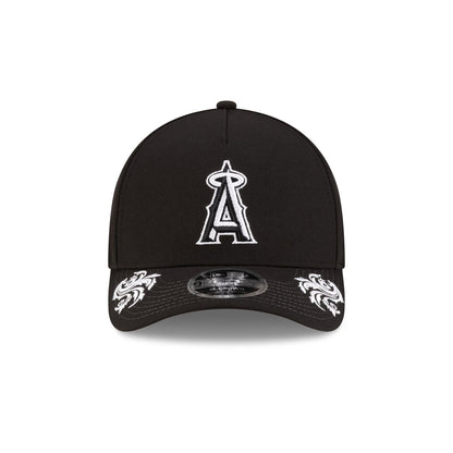 Los Angeles Angels Script Black and White 9FORTY M-Crown A-Frame Snapback Hat