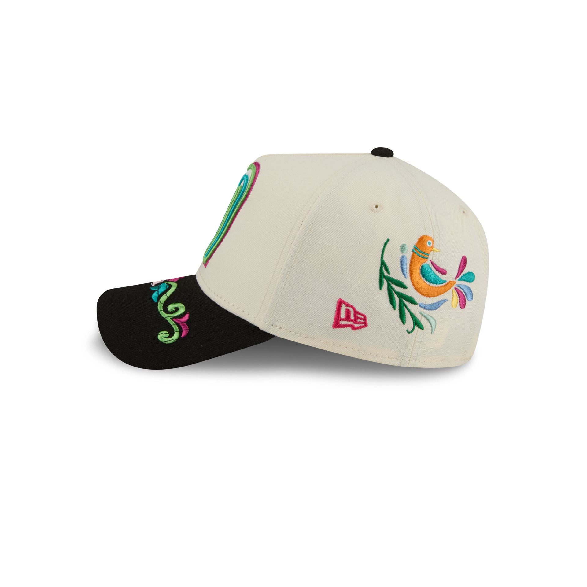 Mexico Latin Embroidery Chrome 9FORTY A-Frame Snapback Hat