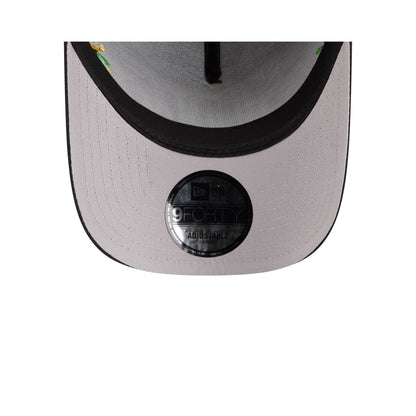 Mexico Latin Embroidery Black 9FORTY A-Frame Snapback Hat