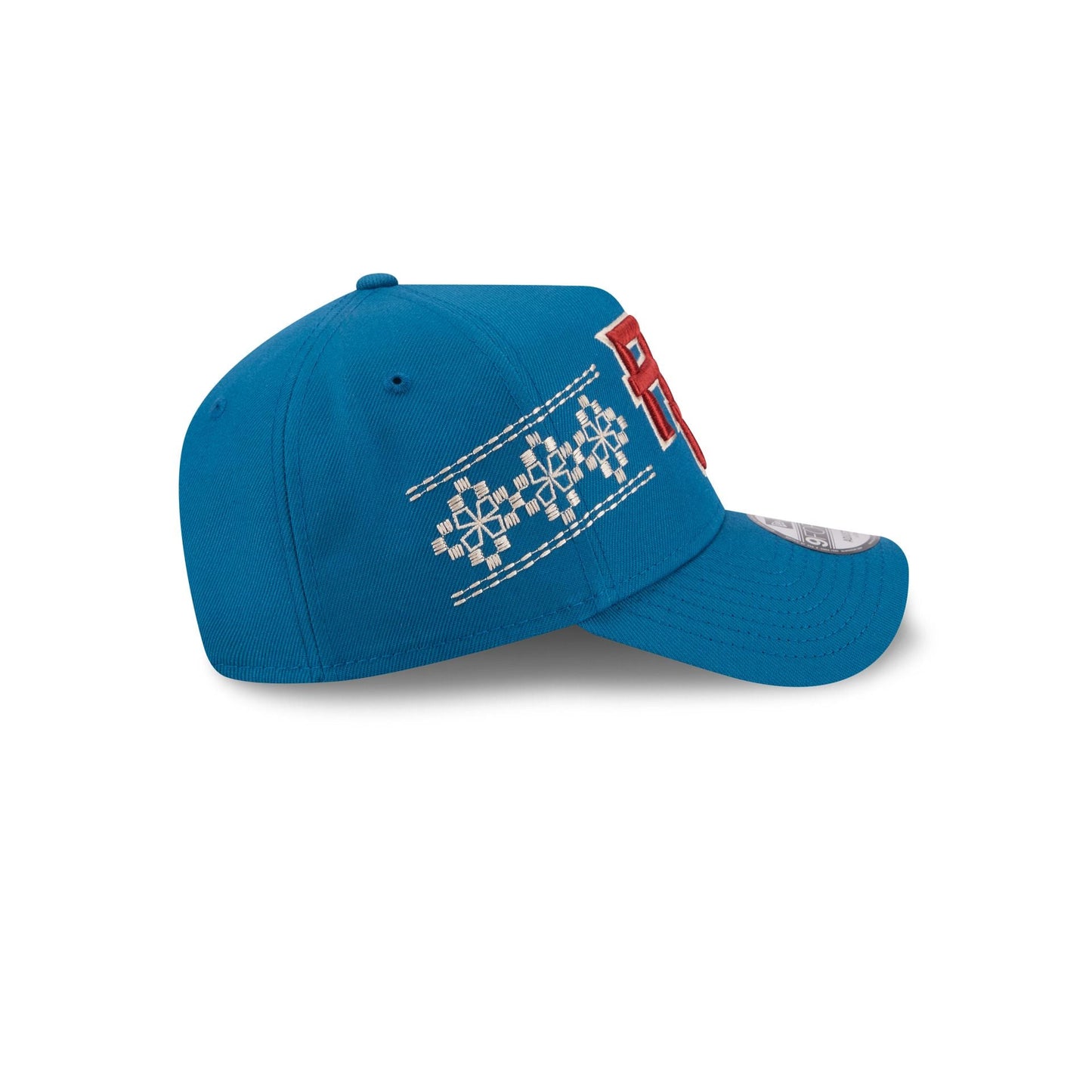 Puerto Rico Latin Embroidery 9FORTY A-Frame Snapback Hat