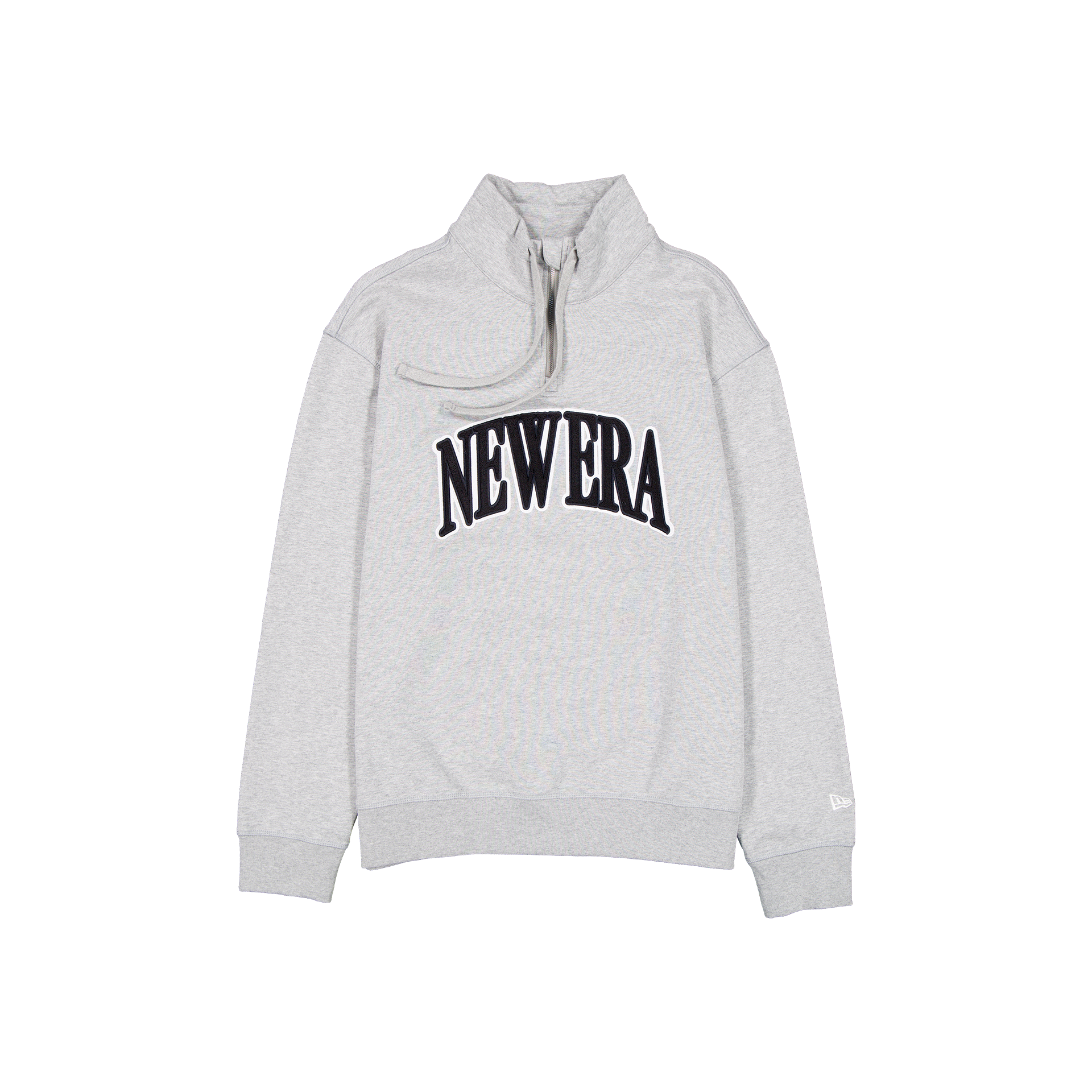 New Era Branded Heather Gray French Terry Quarter Zip
