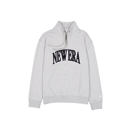 New Era Branded Heather Gray French Terry Quarter Zip